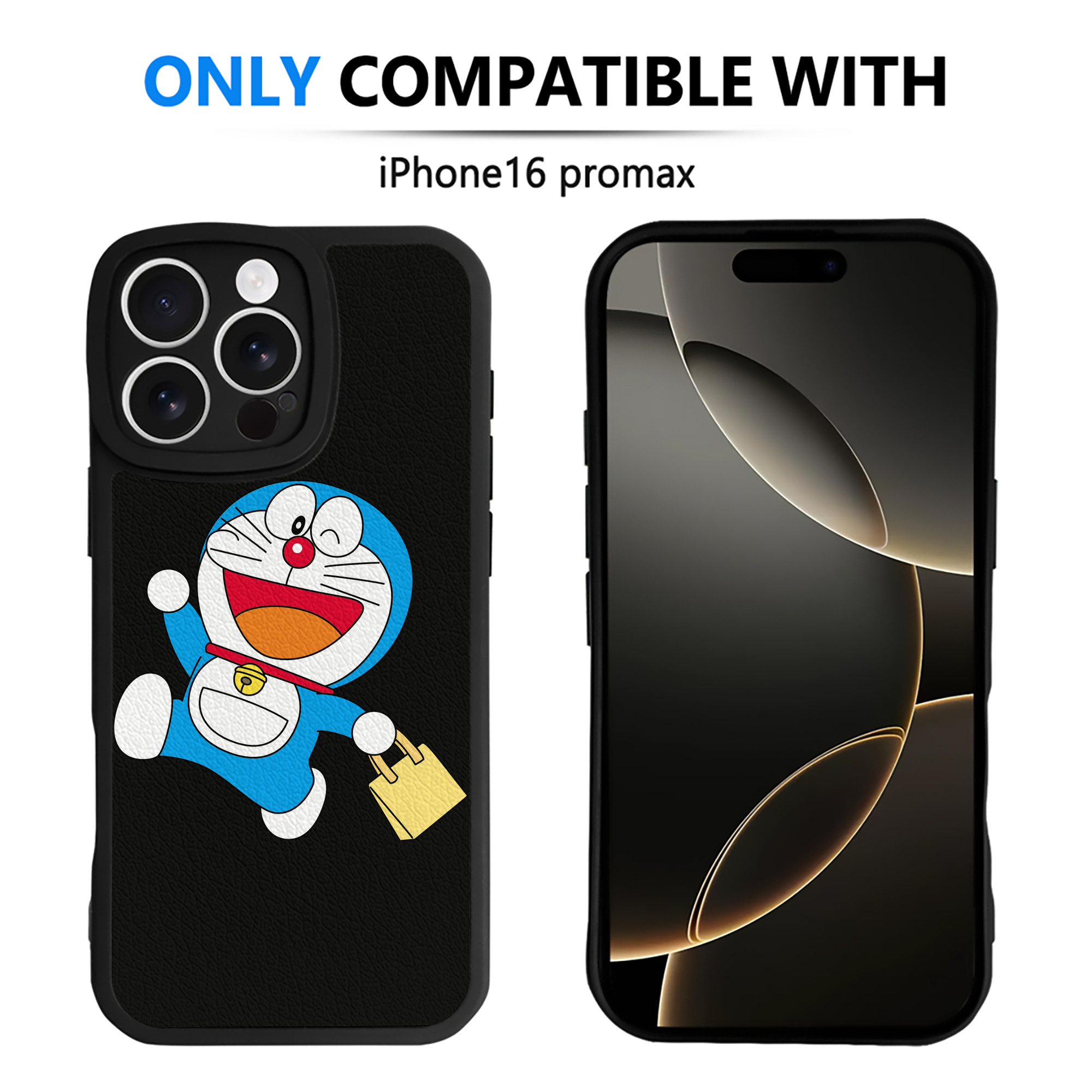 （画像用） ドラえもん Doraemon 【iPhone 16シリーズ対応】シリコンスマホケース（レザー調） 材質：シリコン